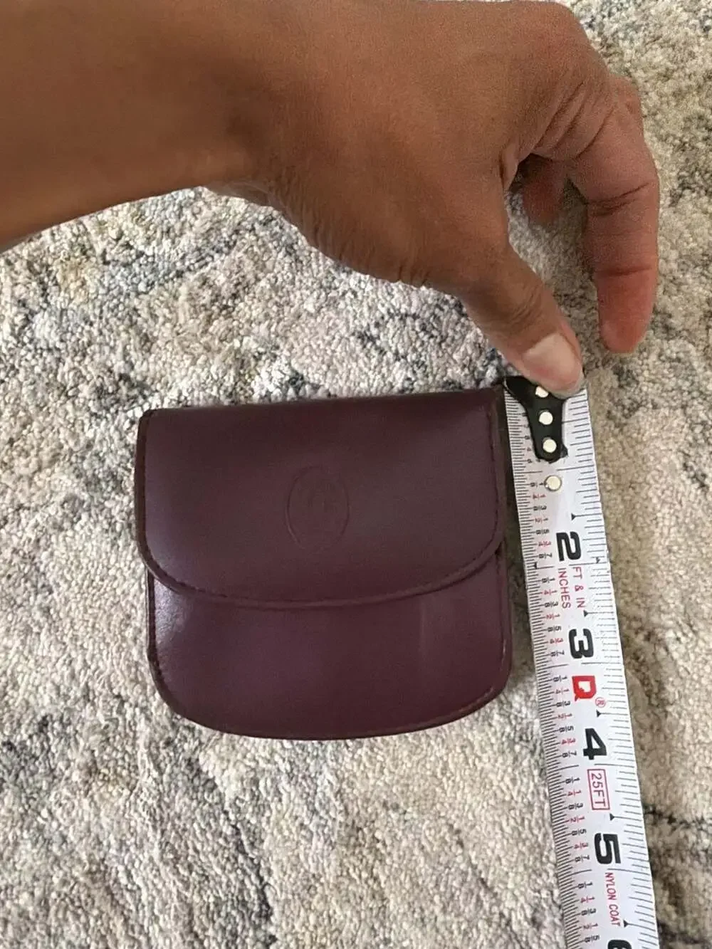 Buxton Vintage Genuine Leather Burgundy Mini Coin Purse